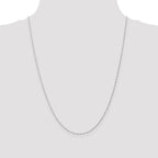 10K White Gold 1.0mm Singapore Chain Necklace - view 4
