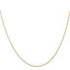 10k 1mm Carded Singapore Chain