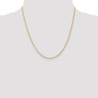 10k 1.55mm Carded Cable Rope Chain