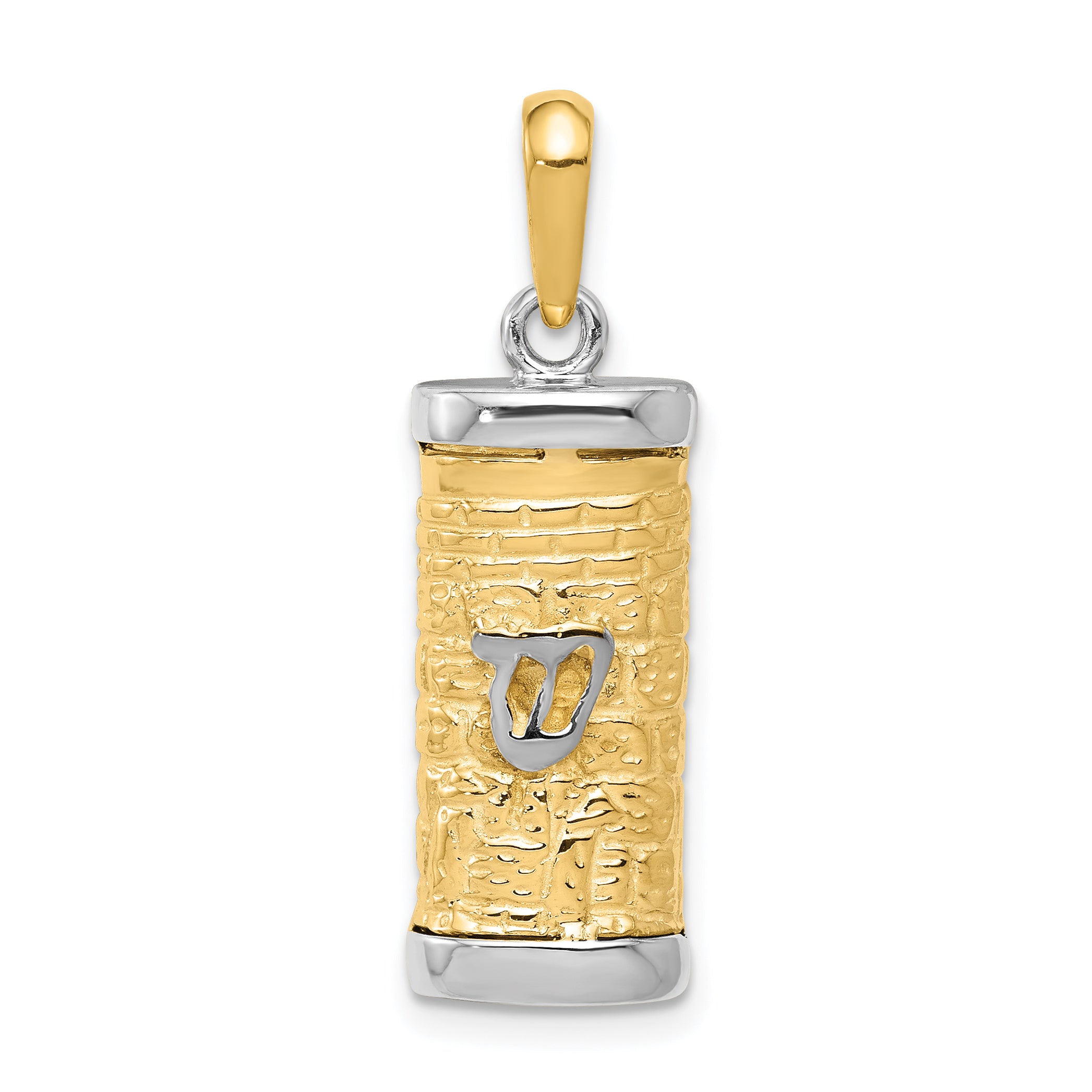10k Two-tone Mezuzah Pendant Main image