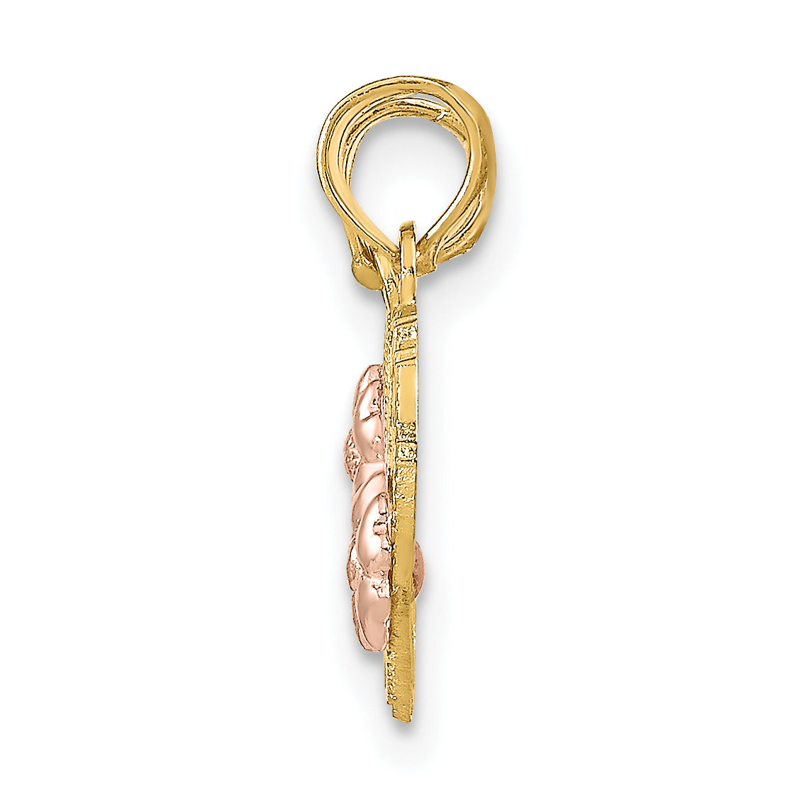 10K Two-Tone MOM - DAUGHTER Break-apart Hearts Pendant Secondary image