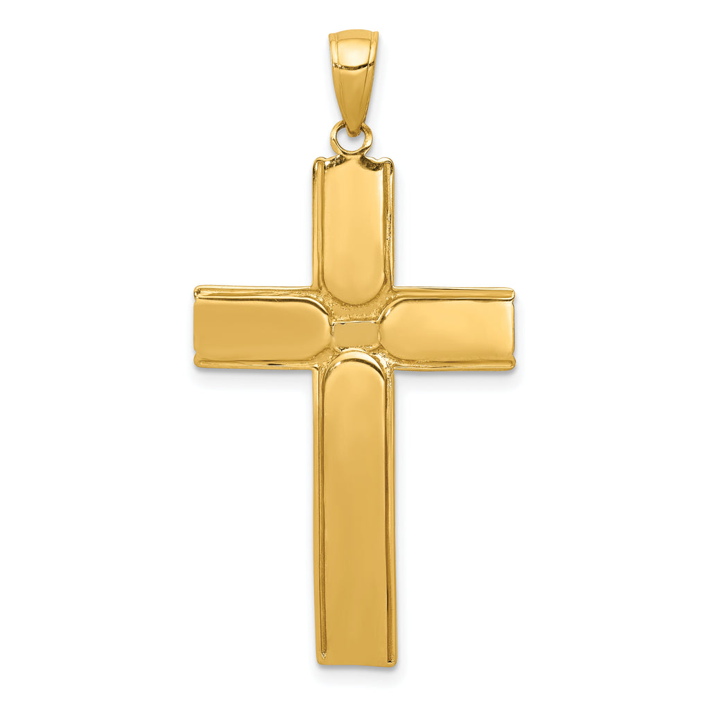 10k Satin Finish Crucifix Pendant