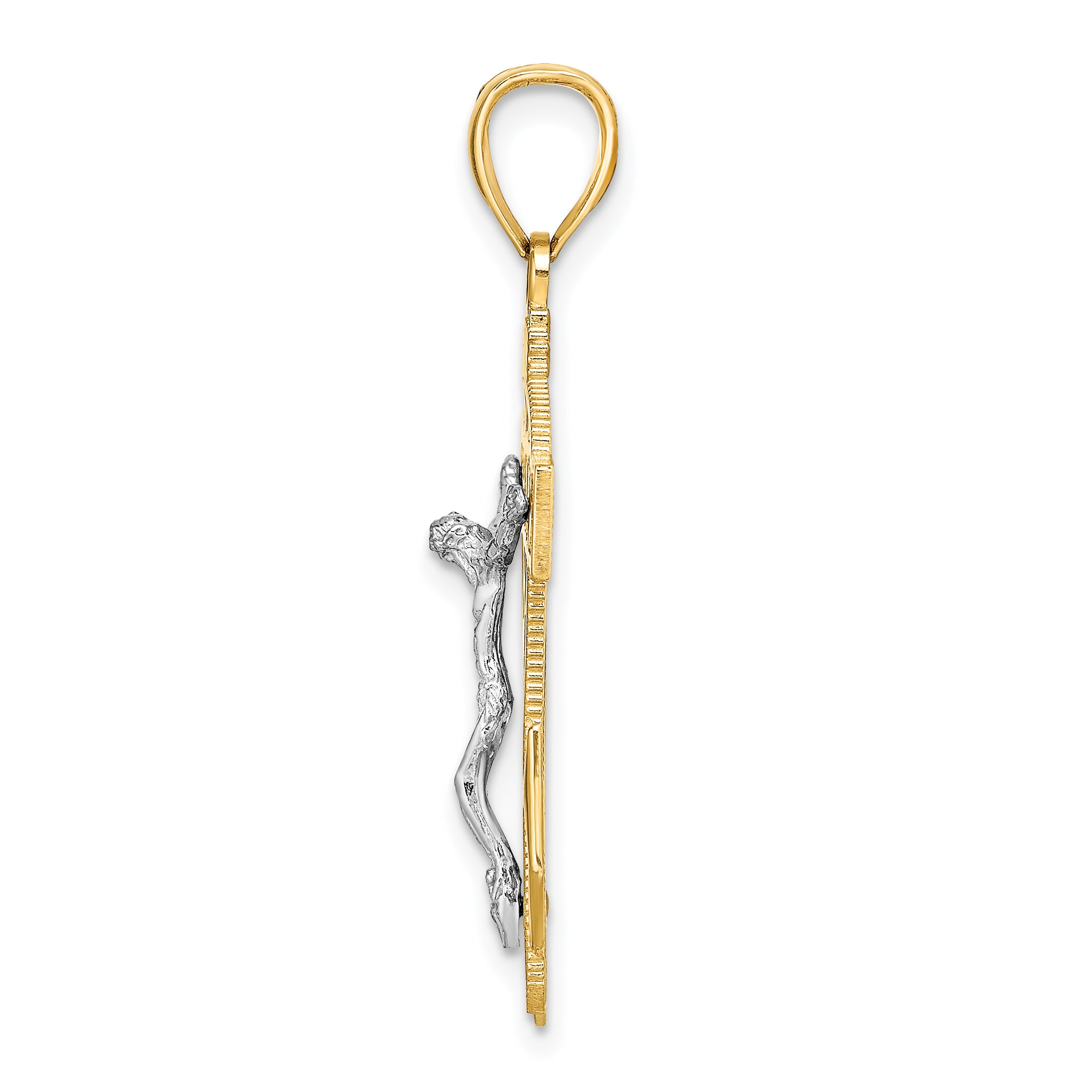 10k Two-tone Mariner's Crucifix Pendant Secondary image