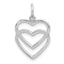 10k WG Double Heart Charm