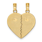 10K BEST FRIENDS Break-A-Part Heart Pendant