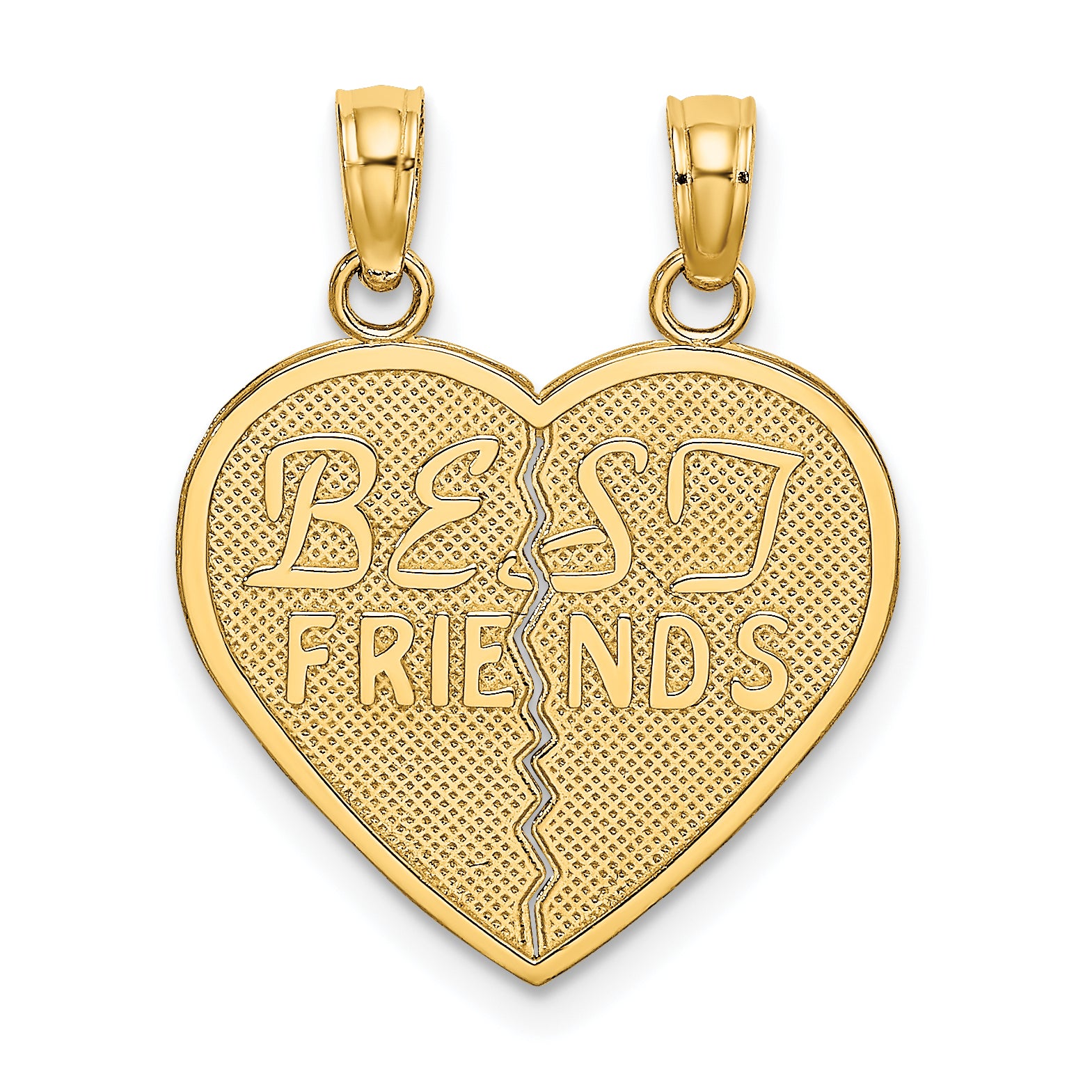 10K BEST FRIENDS Break-A-Part Heart Pendant Main image