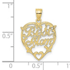 10k BEST MOM Heart Charm