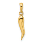 10K Medium Italian Horn Pendant