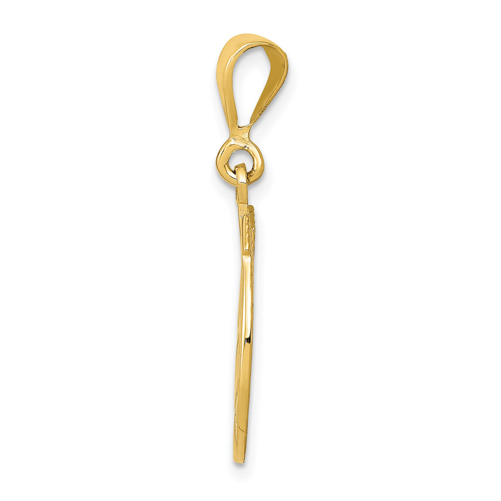 10k Good Luck Clover Pendant