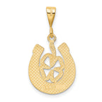 10k Good Luck Clover Pendant