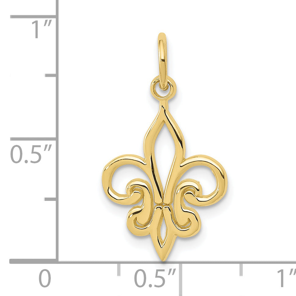 10k Fleur De Lis Charm