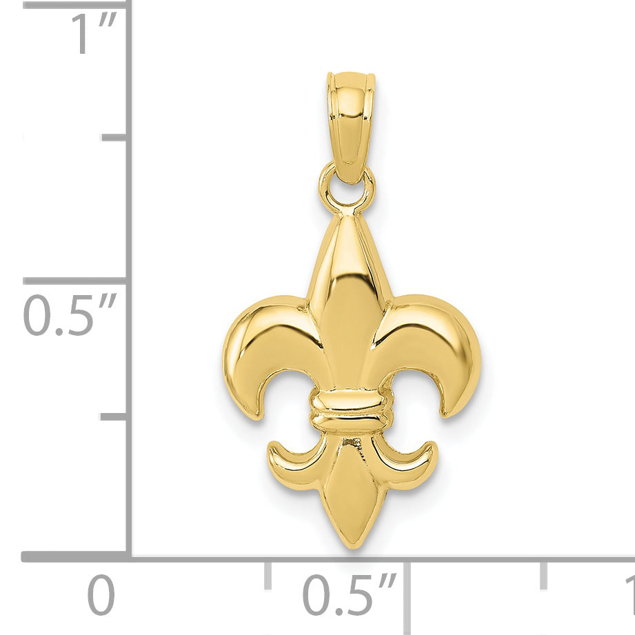 10k Fleur De Lis Pendant