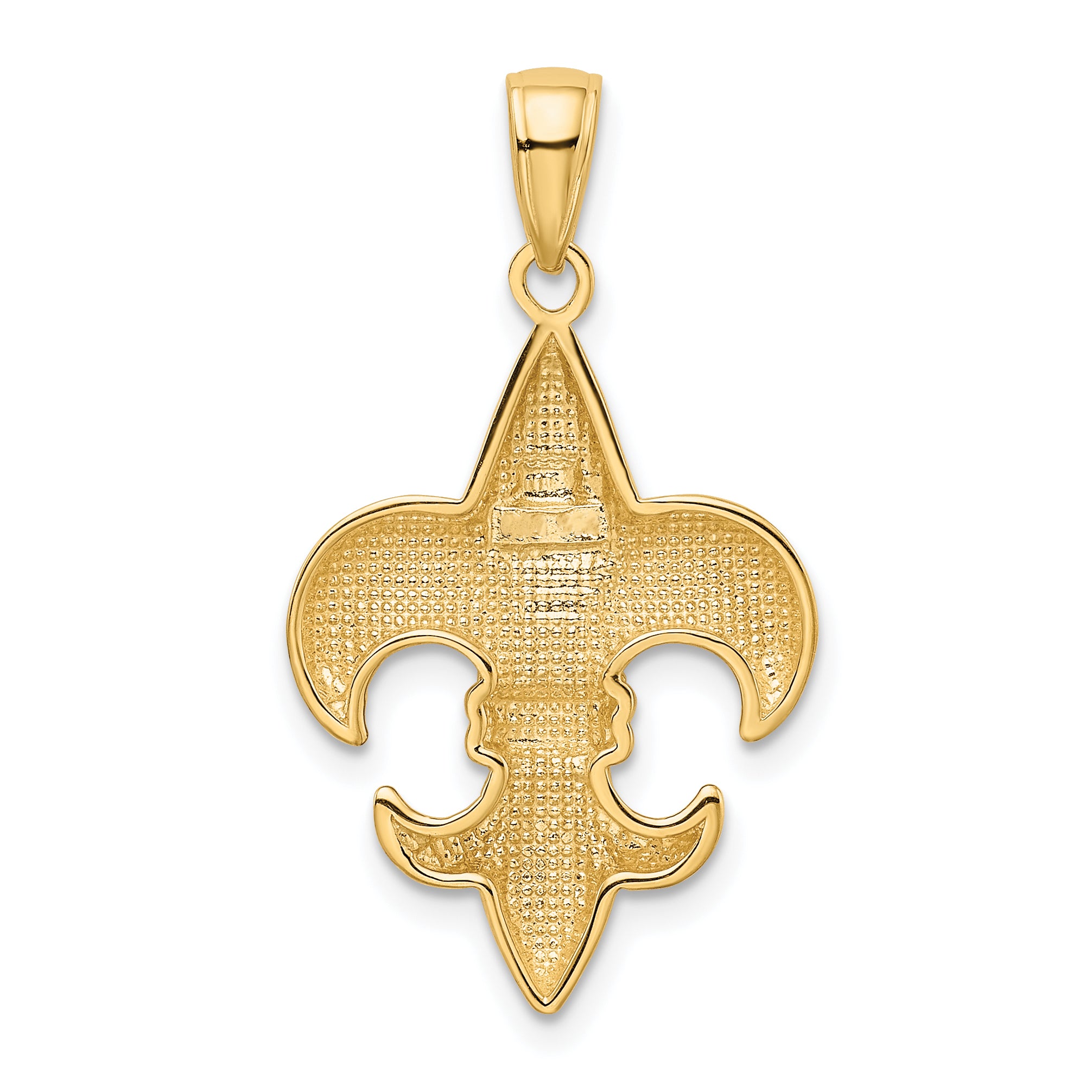 10k Medium Fleur-De-Lis Pendant