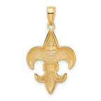 10k Medium Fleur-De-Lis Pendant