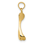 10K None Wishbone Charm - view 2