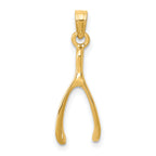 10K None Wishbone Charm