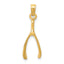 10K None Wishbone Charm
