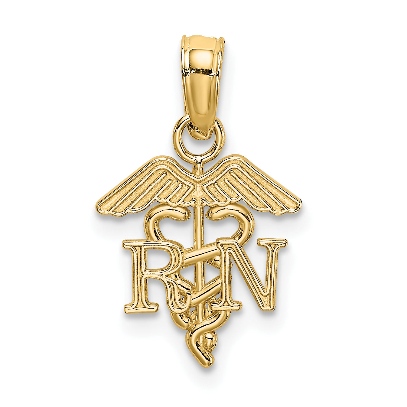 10K RN Caduceus Pendant Main image