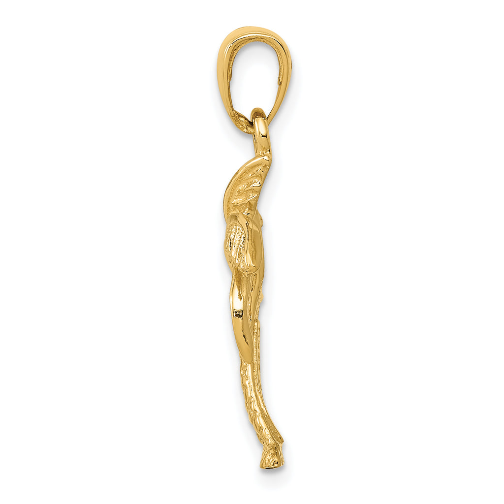 10K None Palm Tree Pendant - view 2
