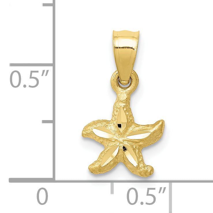 10K Starfish Pendant