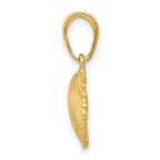 10k Scallop Shell Pendant