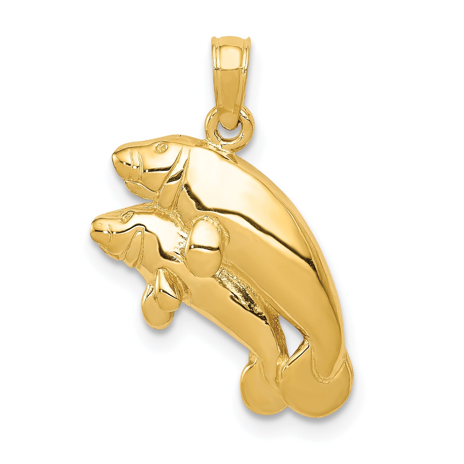 10K Double Manatee Pendant Main image