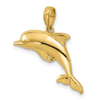 10K None Jumping Dolphin Pendant - view 5