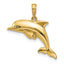 10K None Jumping Dolphin Pendant
