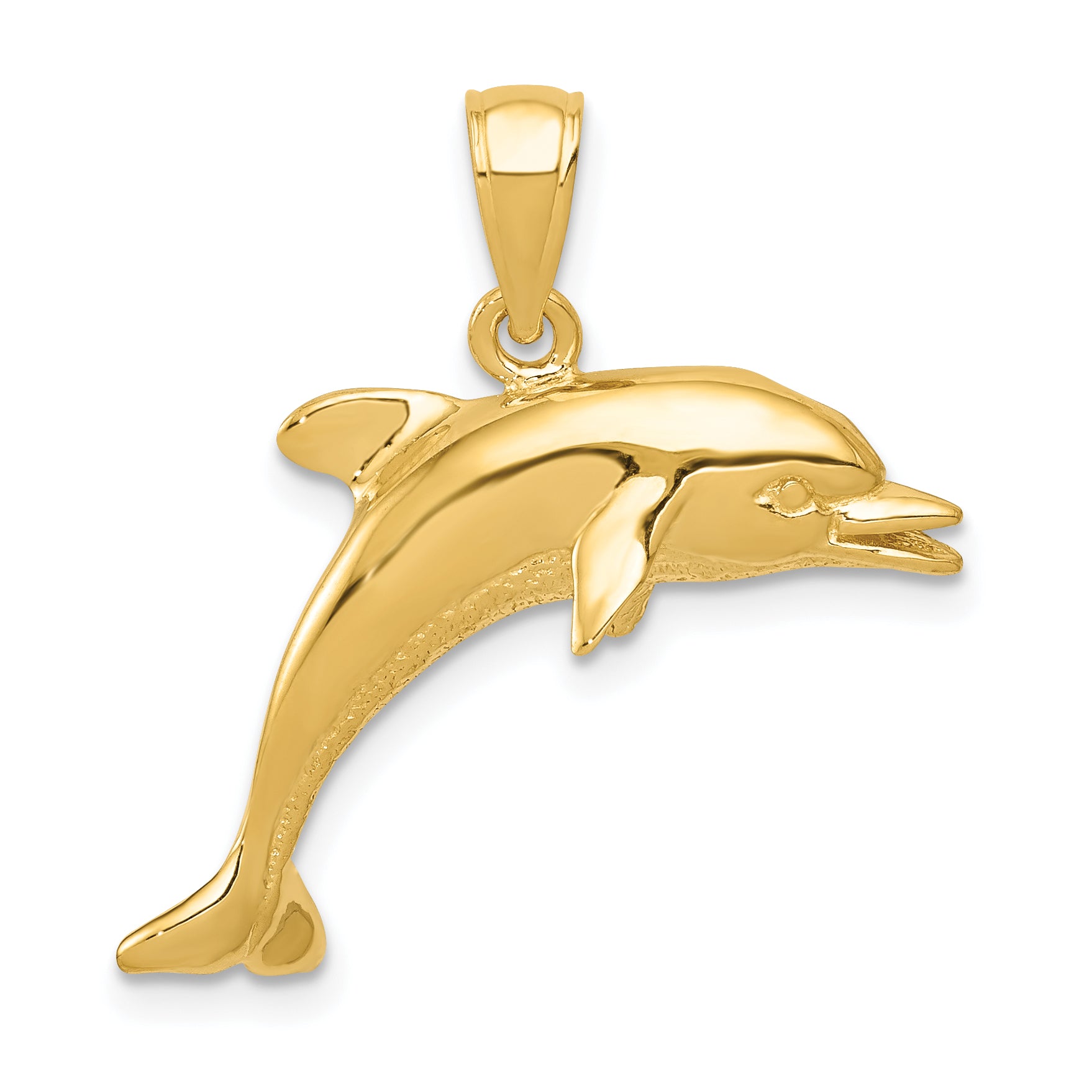 10k Jumping Dolphin Pendant Main image