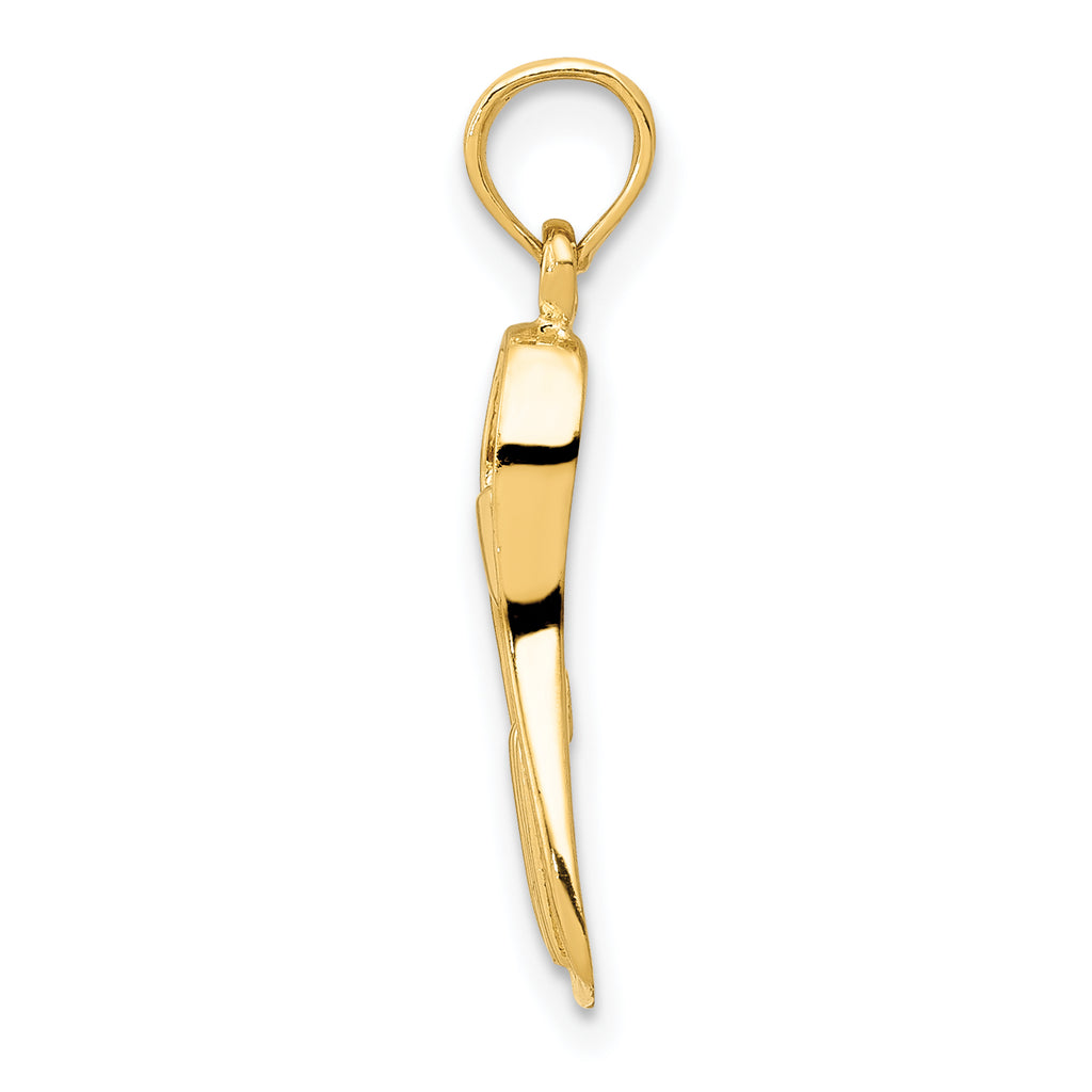 10K  3D Scuba Flipper Pendant