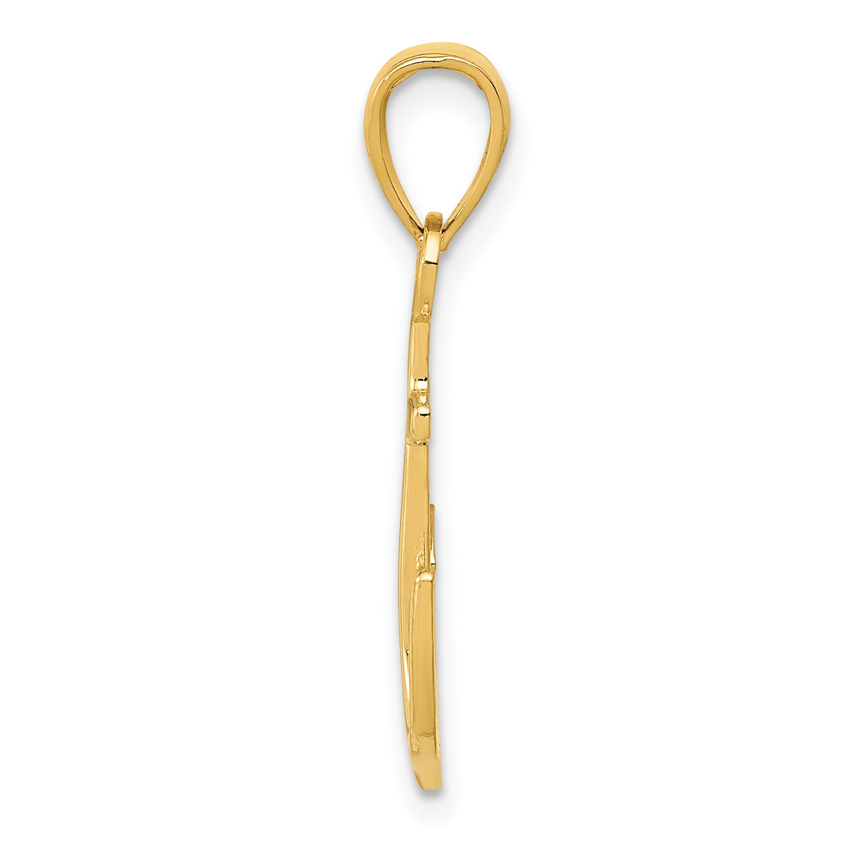 10k Anchor Pendant
