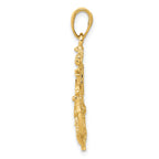 10K Medium Anchor w/Wheel Pendant