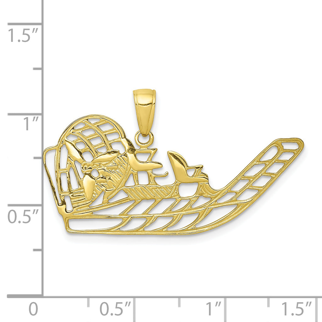 10K Air Boat Pendant