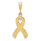 10k Heart In Awareness Pendant