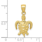 10K Turtle Pendant