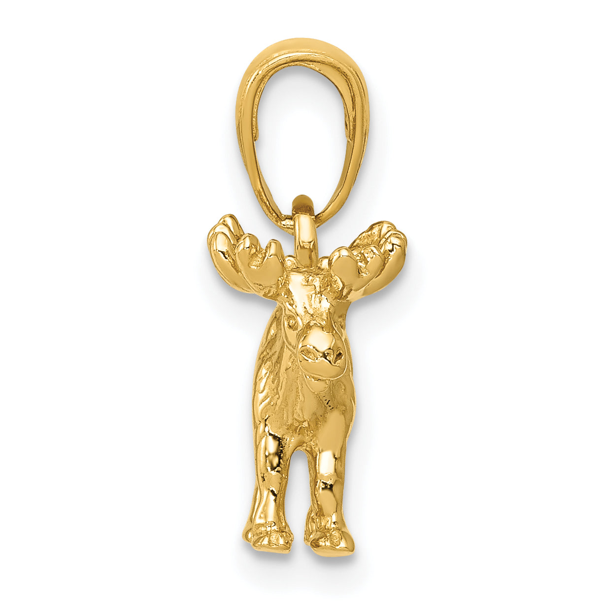 10k 3-D Moose Pendant Secondary image