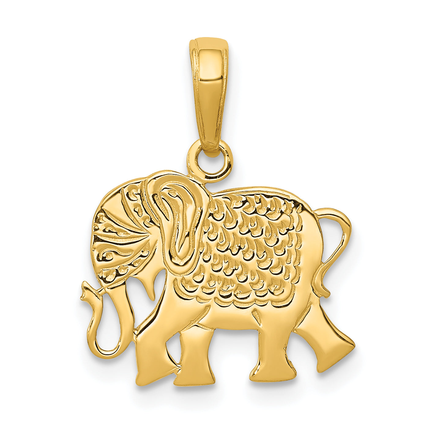 10k Textured Elephant Pendant Main image