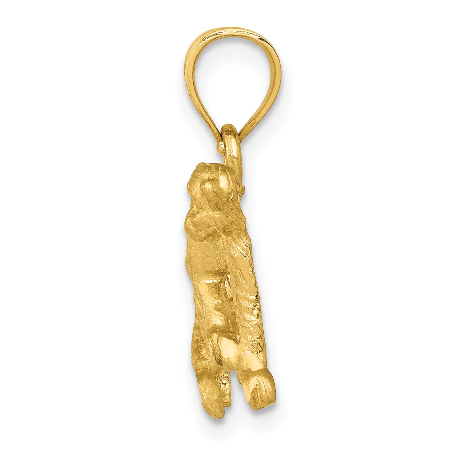 10K Diamond-cut Monkey Pendant Secondary image
