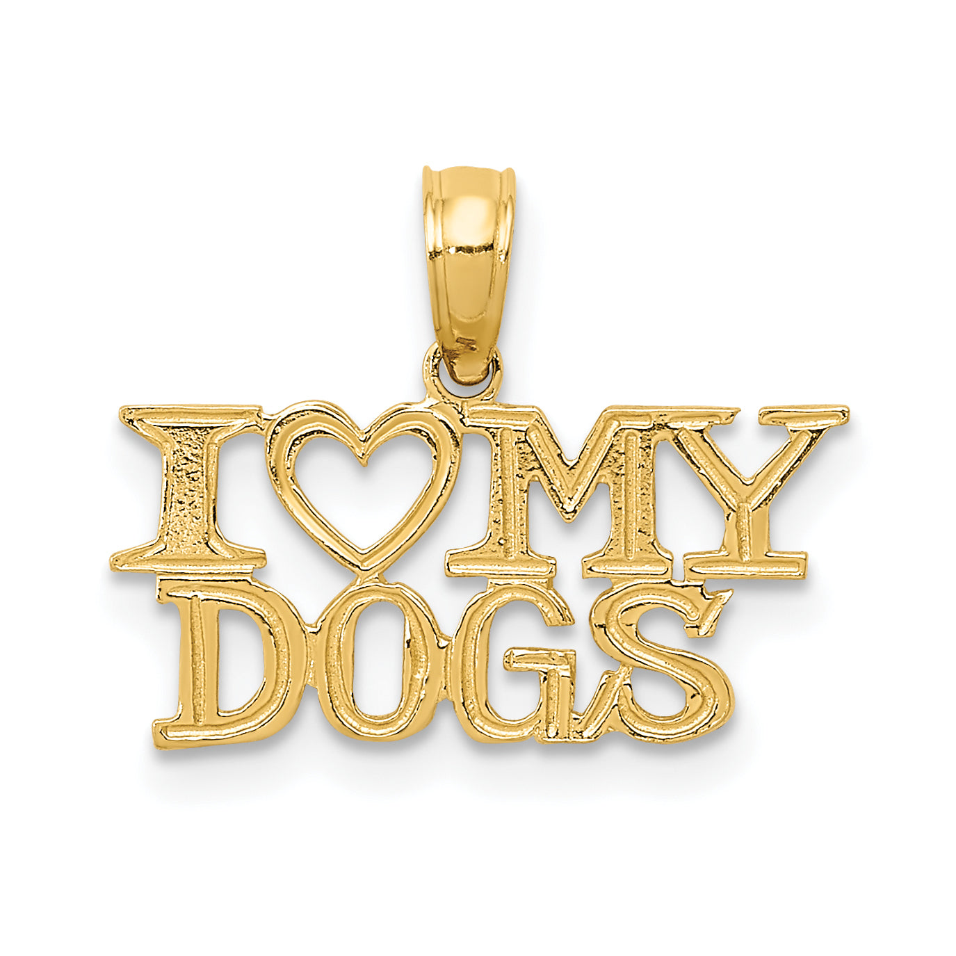 10K I HEART MY DOGS Pendant Main image