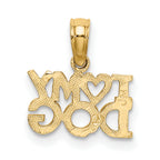 10k I HEART MY DOG Charm