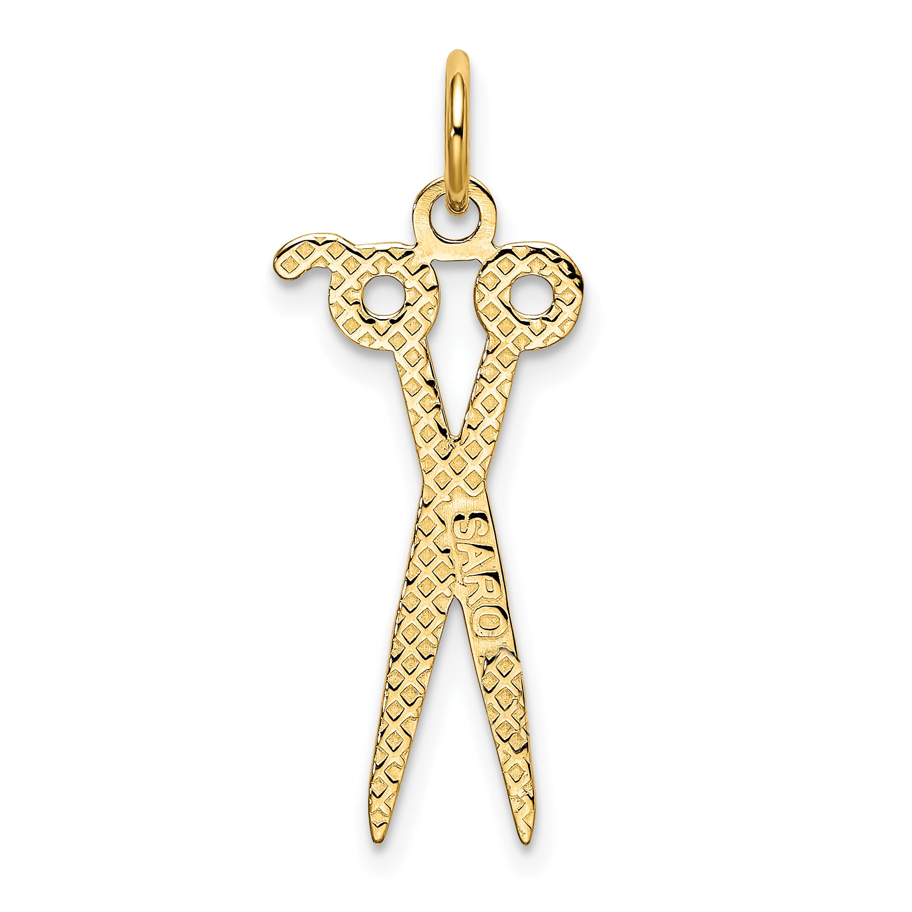 10k Scissors Charm