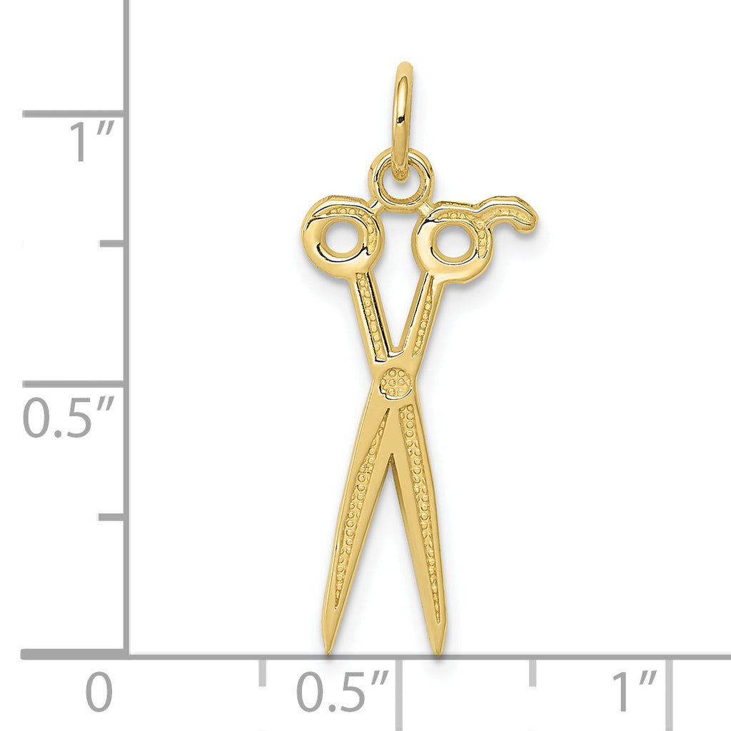 10k Scissors Charm
