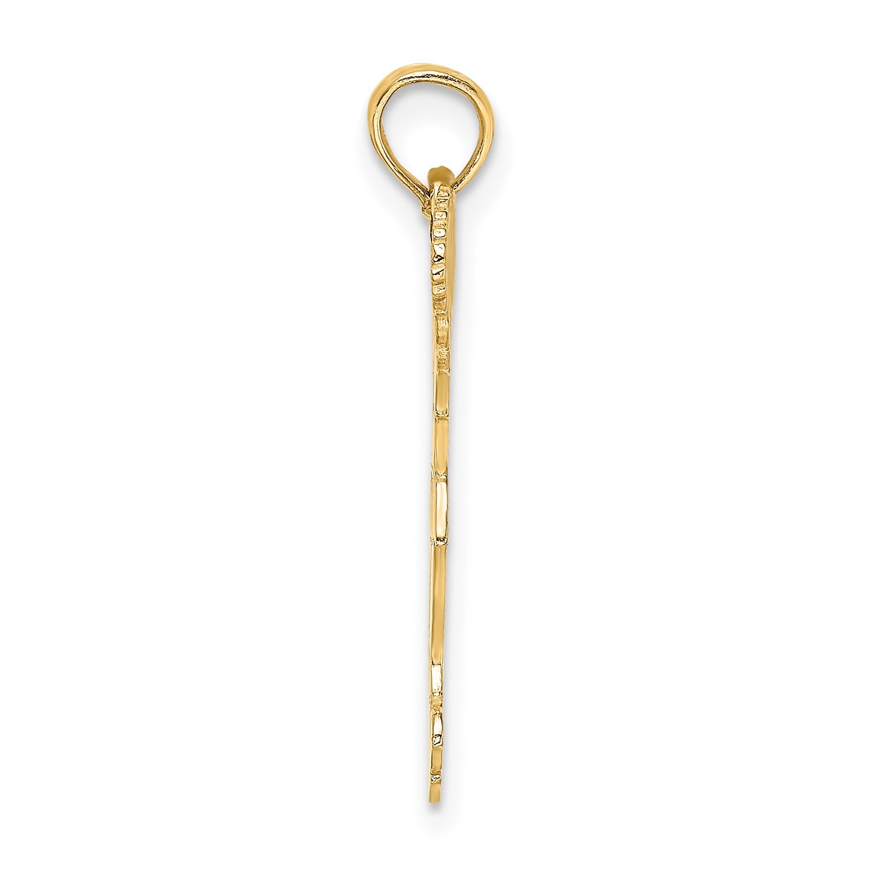 10K Cheerleader with Pom-Poms Pendant Secondary image