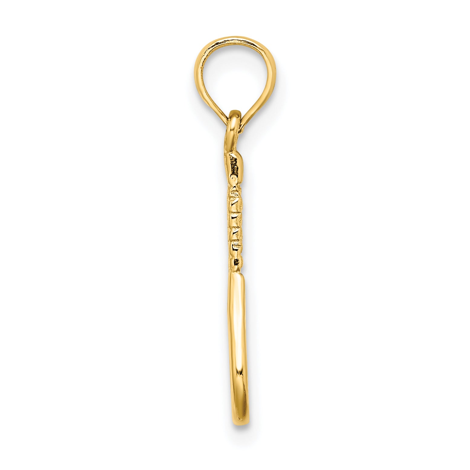 10K Tennis Racquet Pendant Secondary image