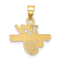 10K I HEART TENNIS Charm