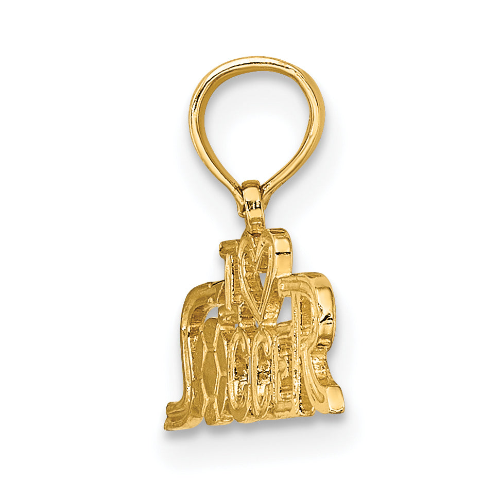 10K I HEART SOCCER Charm Secondary image