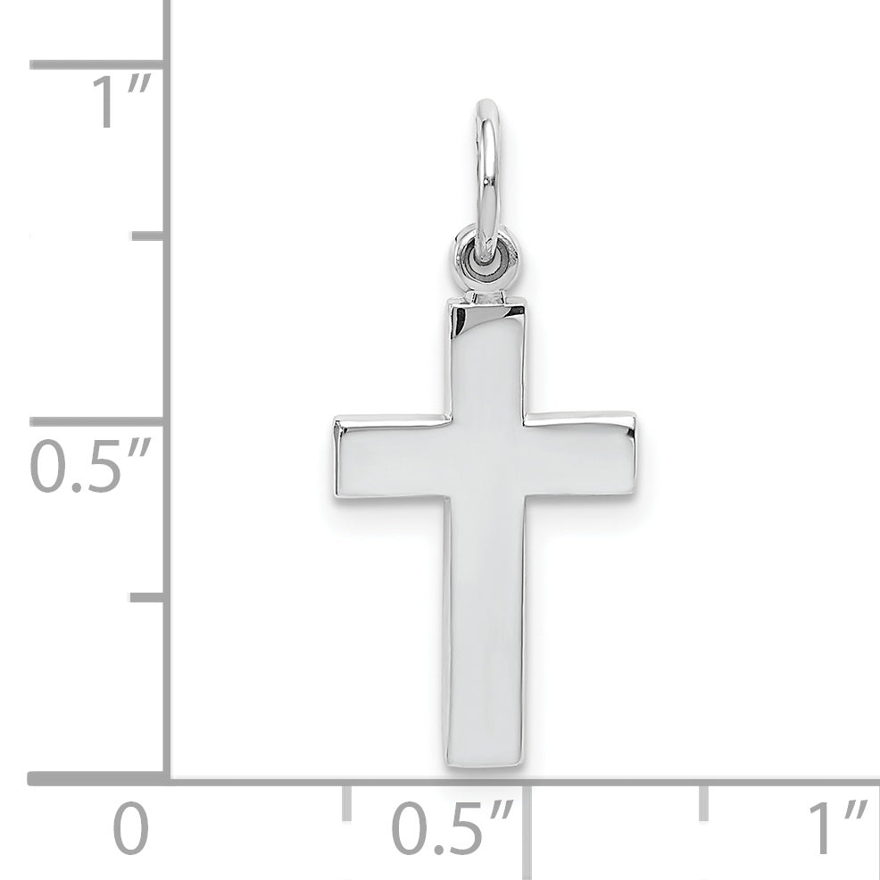 10k White Gold Cross Pendant Secondary image