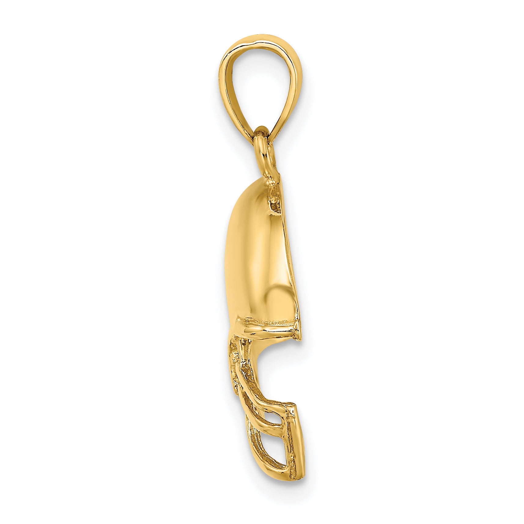 10K Football Helmet Pendant