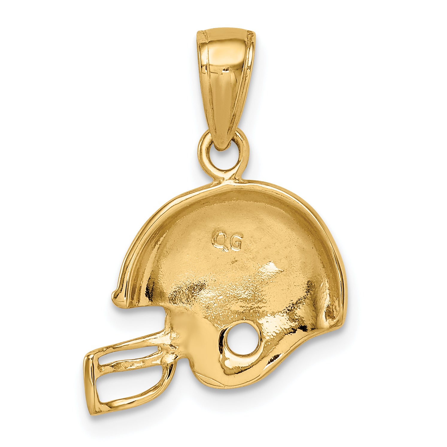 10K None Football Helmet Pendant - view 4