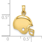 10K None Football Helmet Pendant - view 3